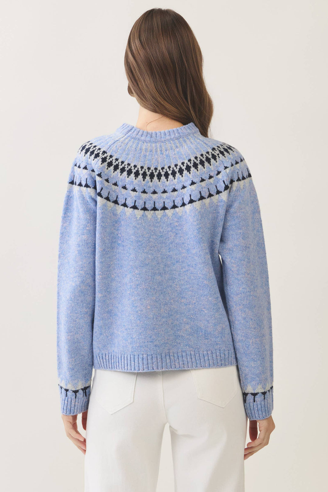 Piper Fair Isle Sweater - Light Blue