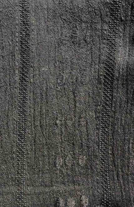 Puff Isla Top - Black Cotton Dobby Jaquard