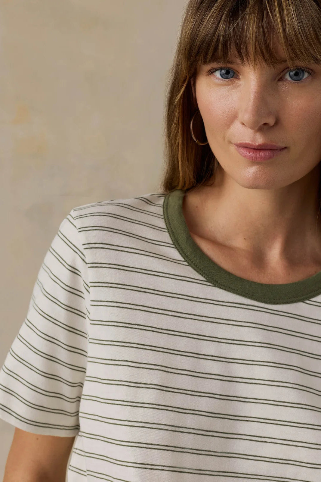 Sunwashed Essential Tee - Four Leaf Clover Stripe