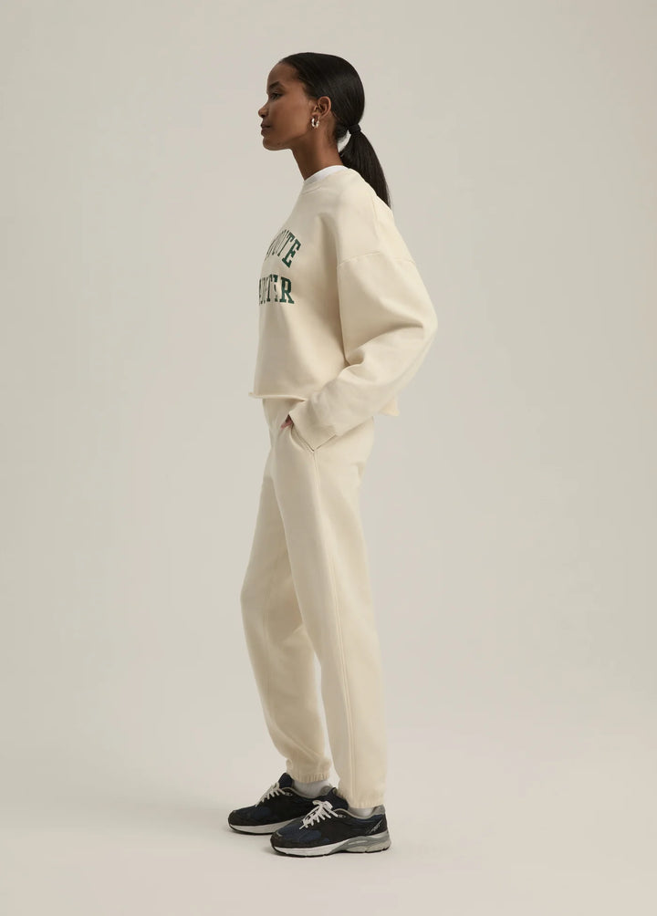 Cropped Collegiate Sweatshirt - Emerald