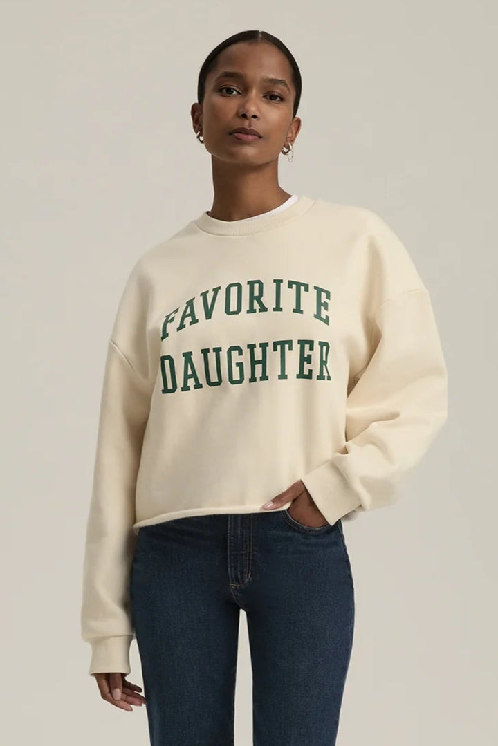 Cropped Collegiate Sweatshirt - Emerald
