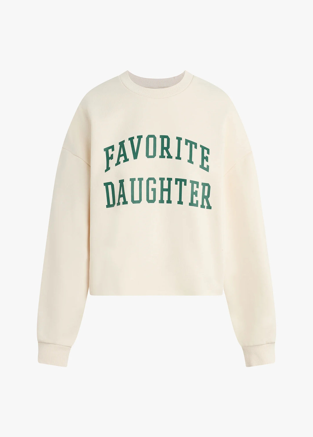 Cropped Collegiate Sweatshirt - Emerald