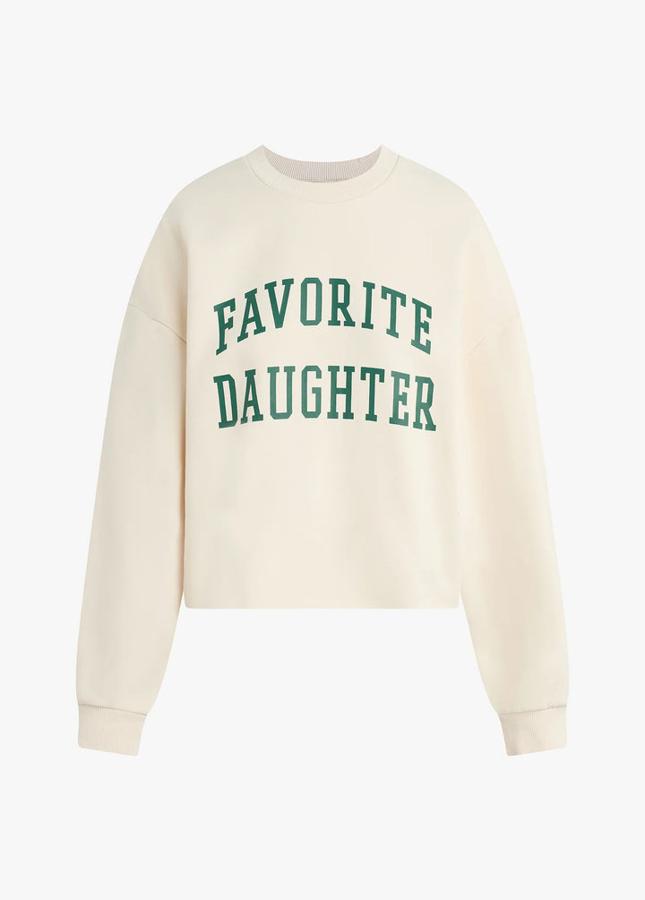 Cropped Collegiate Sweatshirt - Emerald