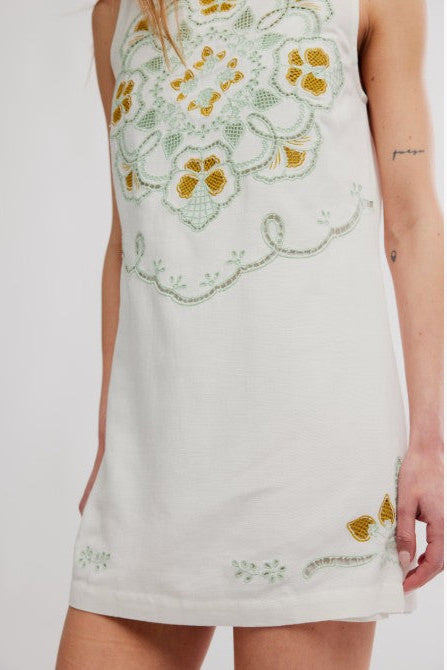 Electric Garden Mini Dress - Ivory