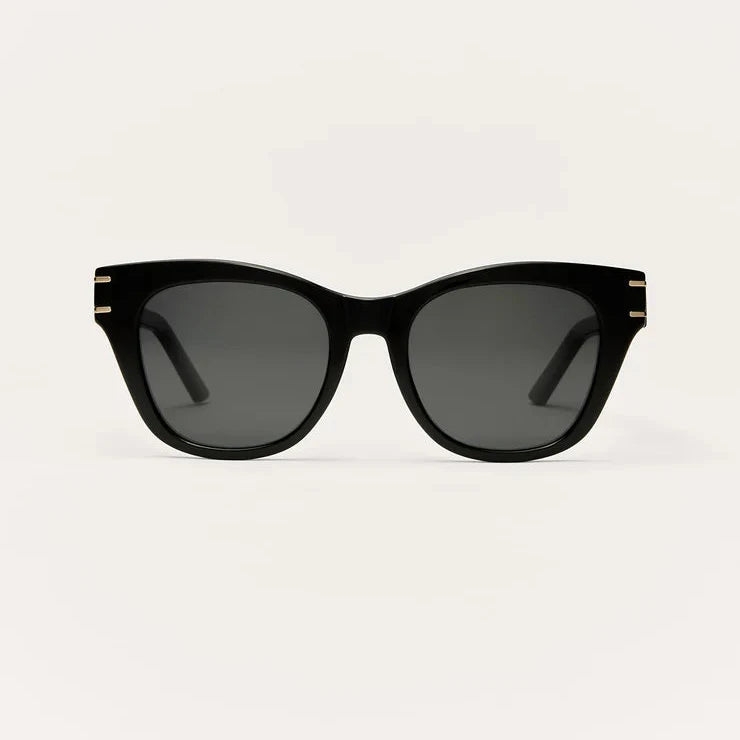 Front Row Sunglasses - Polished Black Grey