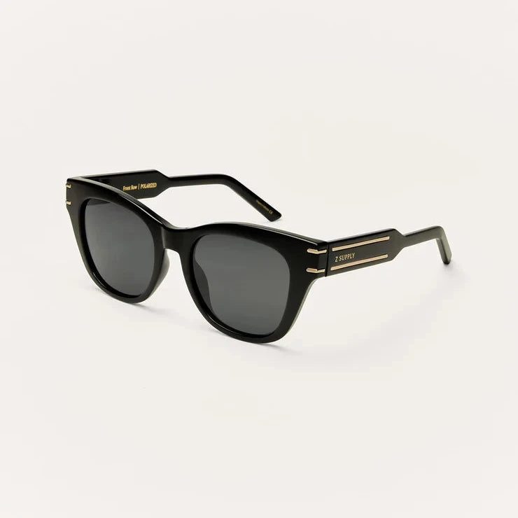 Front Row Sunglasses - Polished Black Grey