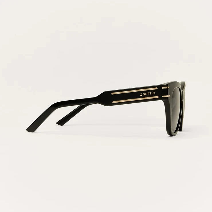 Front Row Sunglasses - Polished Black Grey