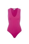Scuba Deep V Tank Bodysuit - Fuscia