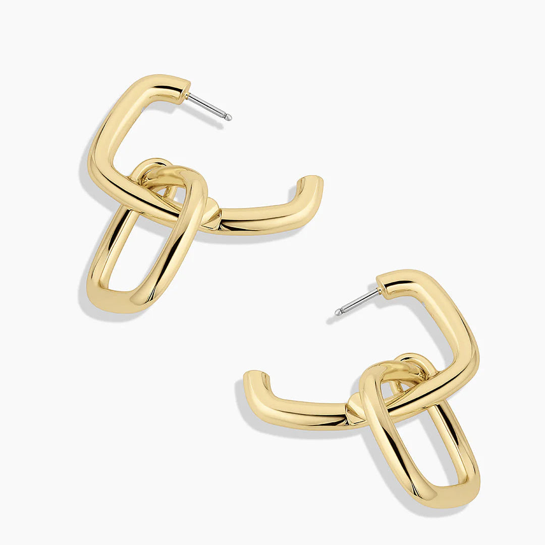 Charlie Drop Hoops - Gold