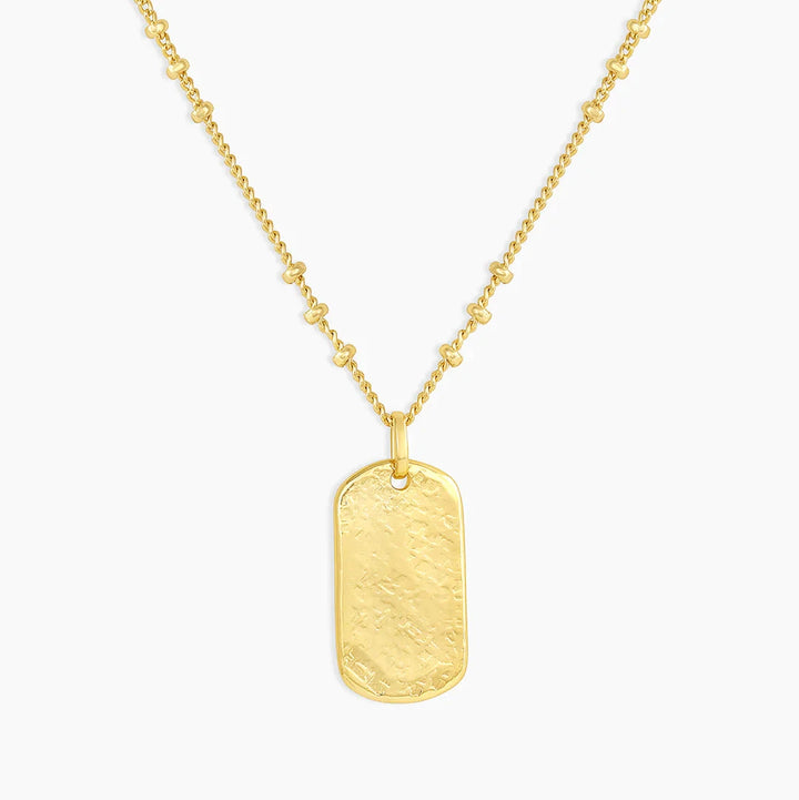Griffin Dog Tag Necklace - Gold