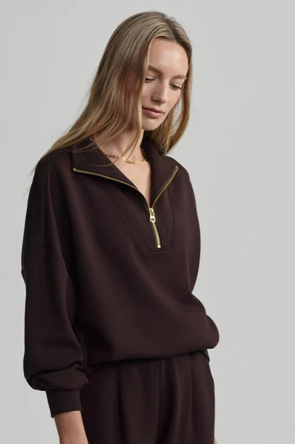 HENNE-ZIP-PANTS - COFFEE BEAN main image 1