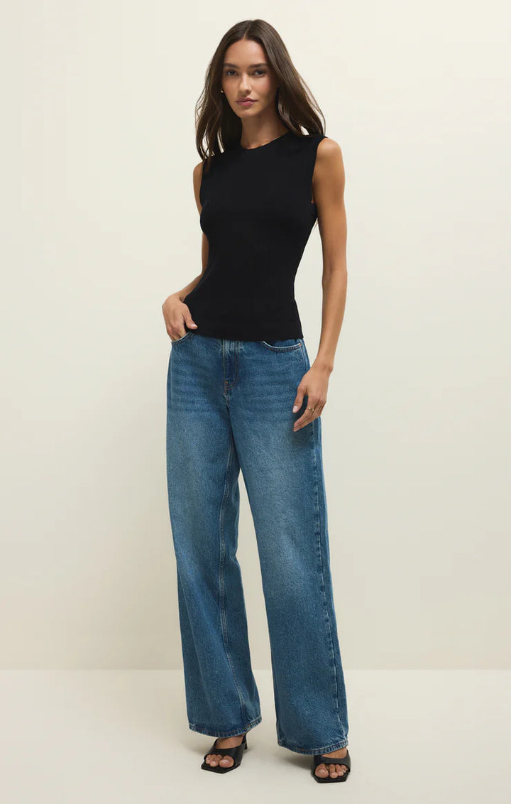 Tibi Mesh Tank - Black
