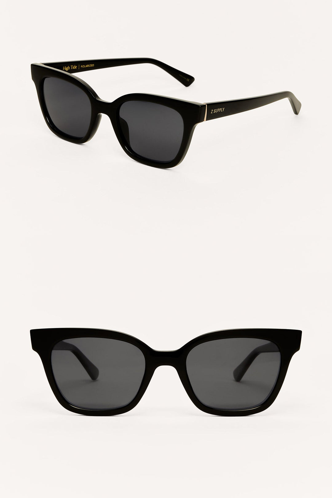 High Tide Sunglasses - Polished Black Grey