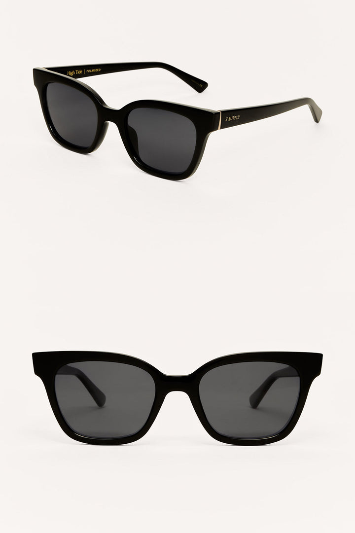 High Tide Sunglasses - Polished Black Grey