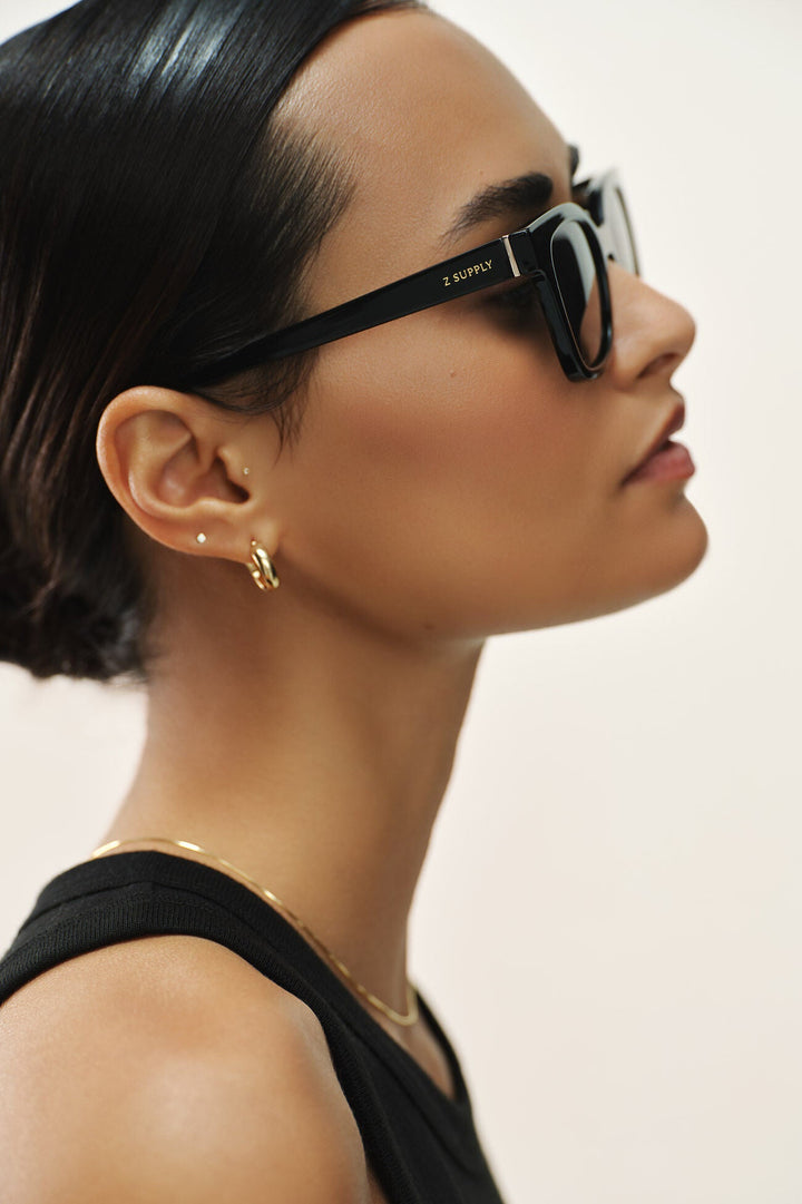 High Tide Sunglasses - Polished Black Grey