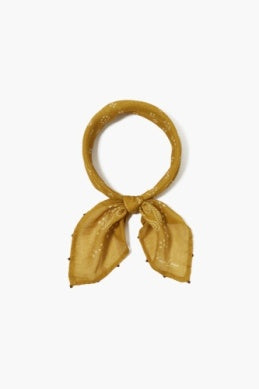 Dotted Paisley Bandana- Honey