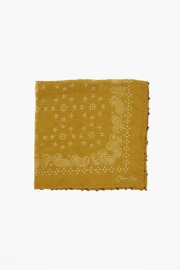 Dotted Paisley Bandana- Honey