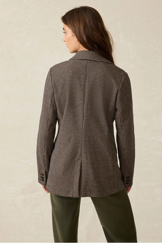 Inlet Houndstooth Blazer - Mocha Mountain