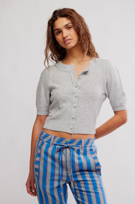 Isla Solid Cardi - Mineral Grey