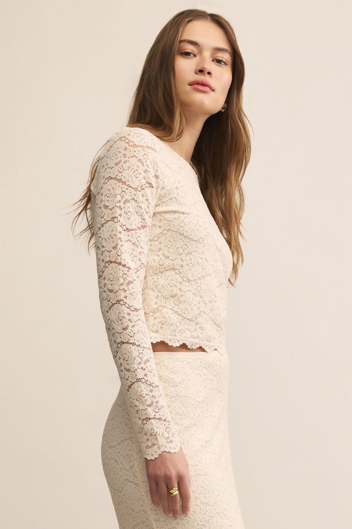 Aurora Lace Top - Cloud