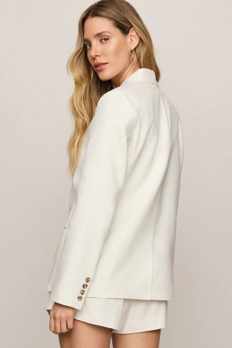 Evan Linen Blazer - Cloud
