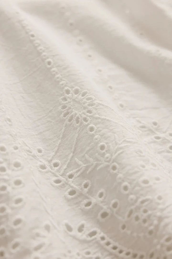 Oceanside Embroidered Top - White