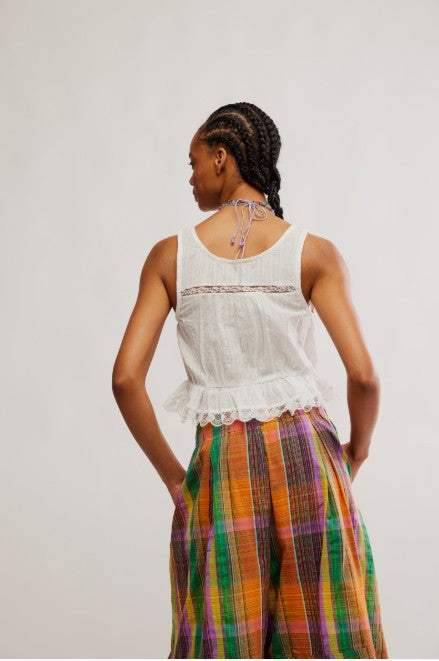 Alana Lace Tank - Ivory