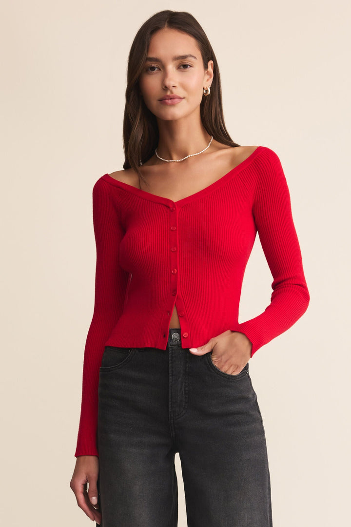 Jovy Sweater - Festive Red