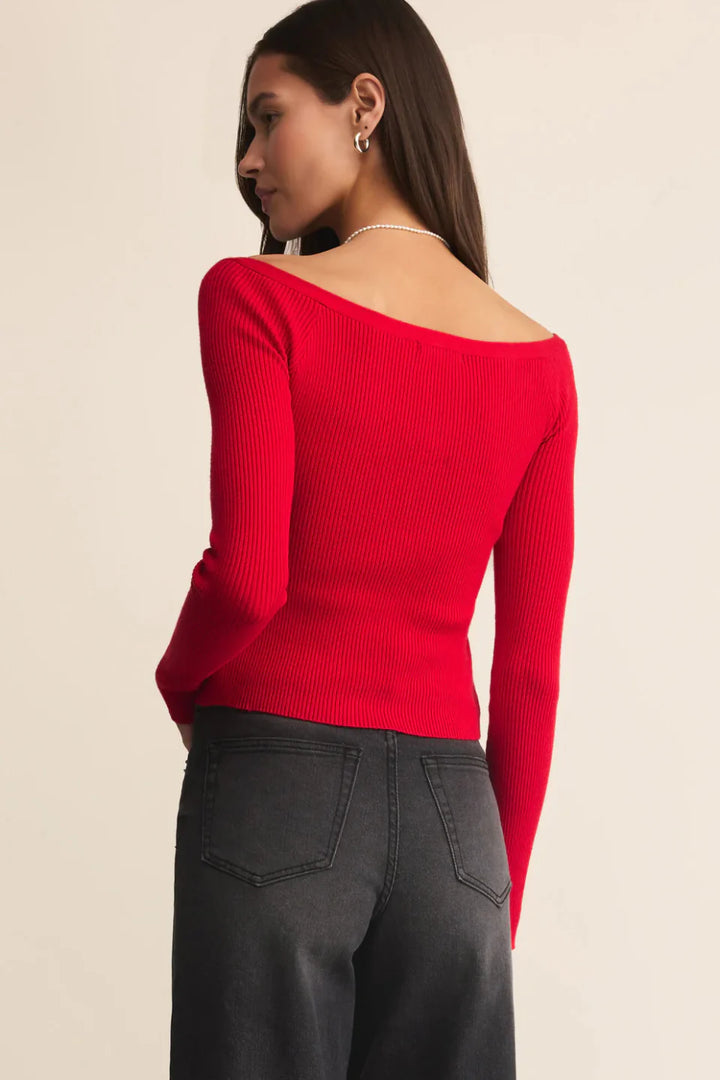 Jovy Sweater - Festive Red