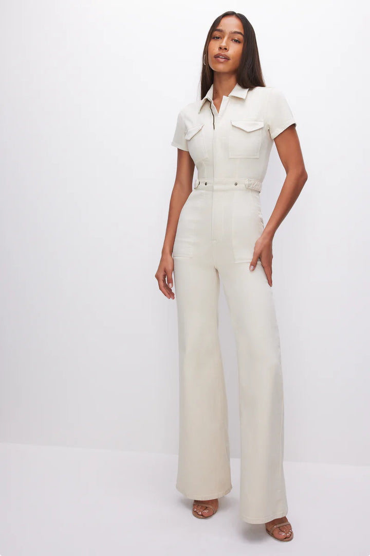Fit For Success Twill Palazzo Jumpsuit