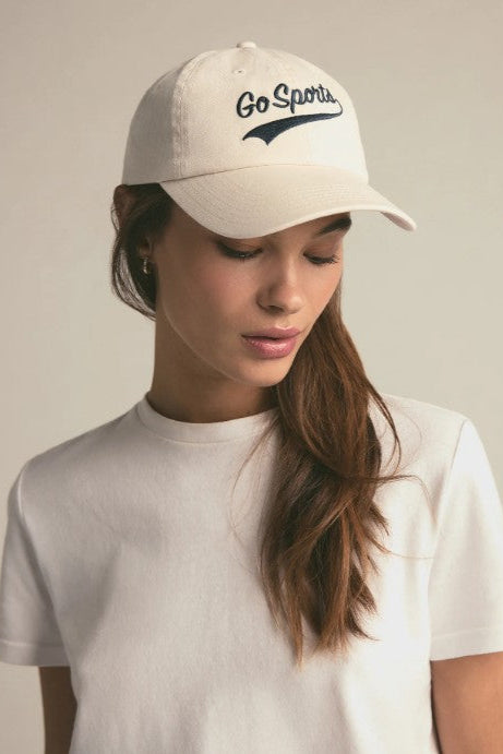 Go Sports Hat - Khaki/Navy