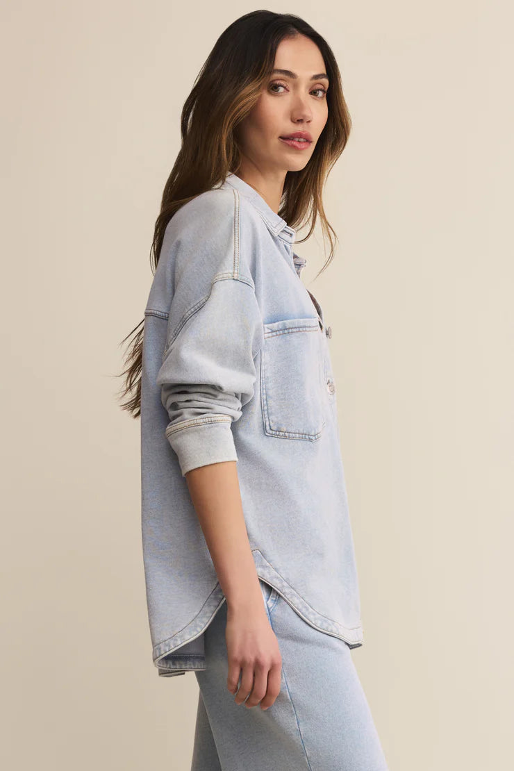 All Day Knit Denim Jacket - Washed Indigo