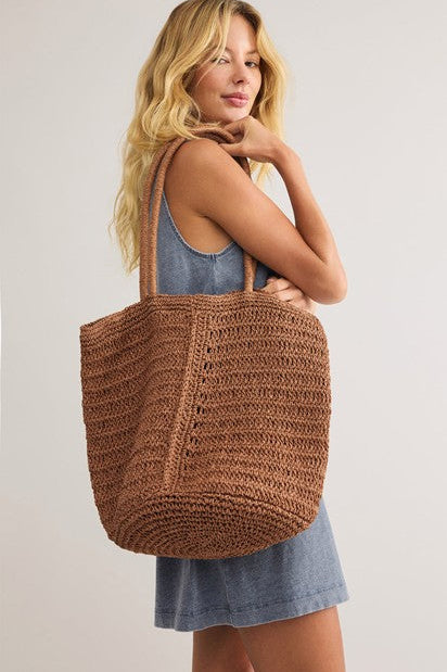 Las Lomas Straw Bag - Tobacco
