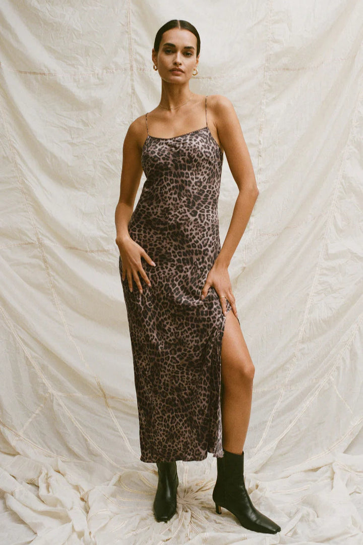 Cielo Leopard Midi Dress