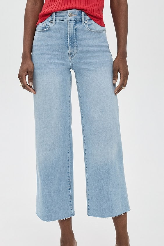 Good Waist Palazzo Crop Light Compression Denim