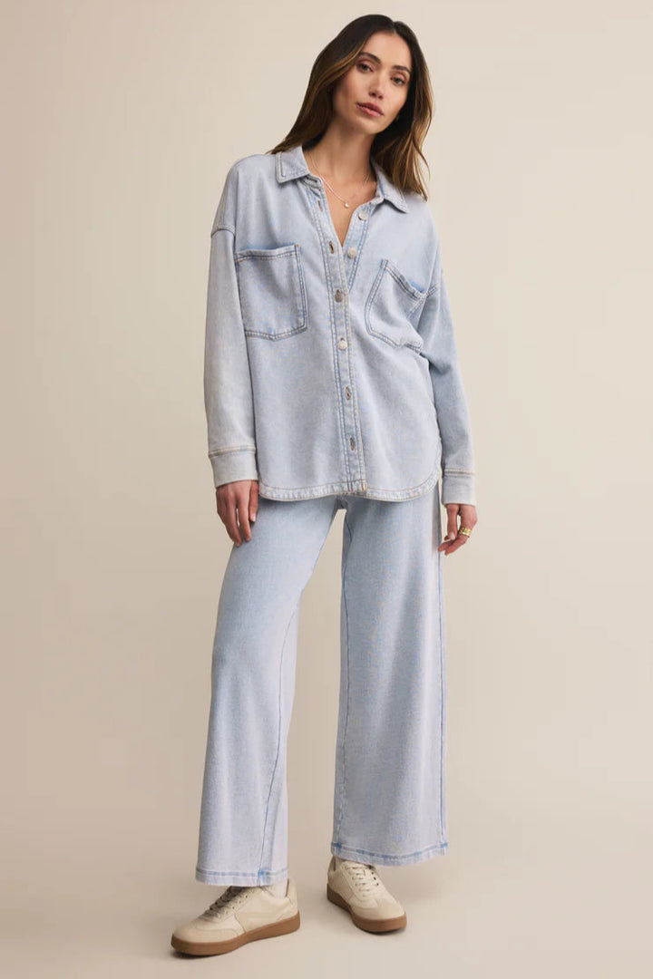 All Day Knit Denim Jacket - Washed Indigo