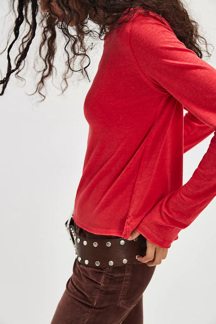 Nova Long Sleeve Tee - Rococco Red