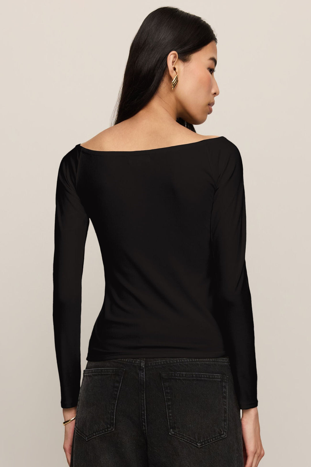 Sabrina Second Skin Top - Black