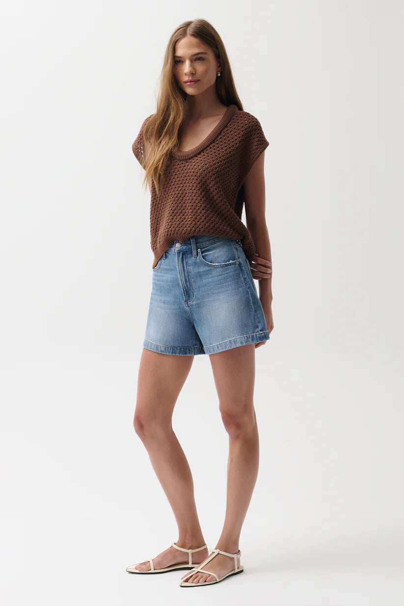 Saige High Rise A-Line Short - Sail Away