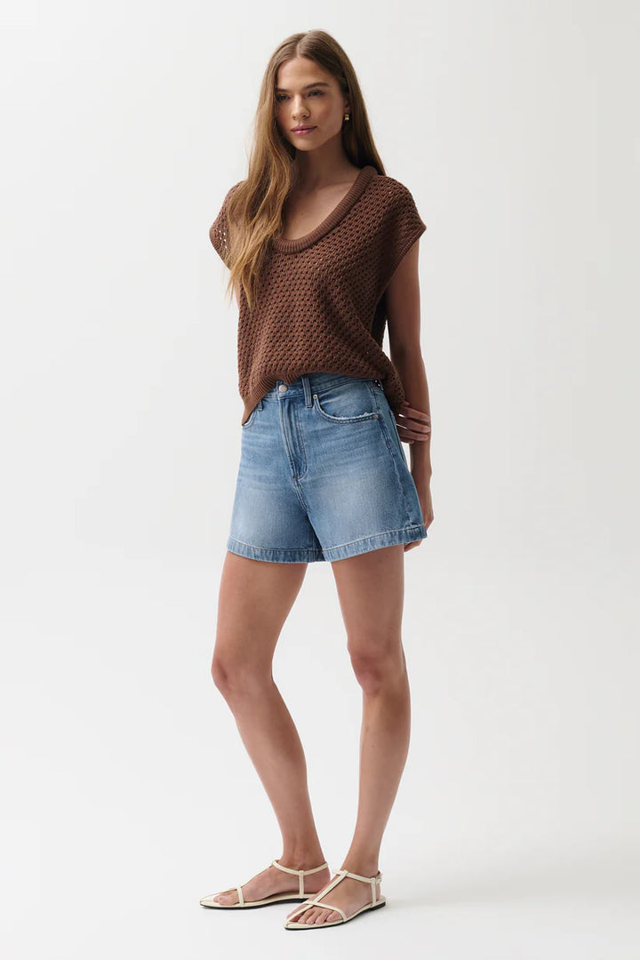 Saige High Rise A-Line Short - Sail Away