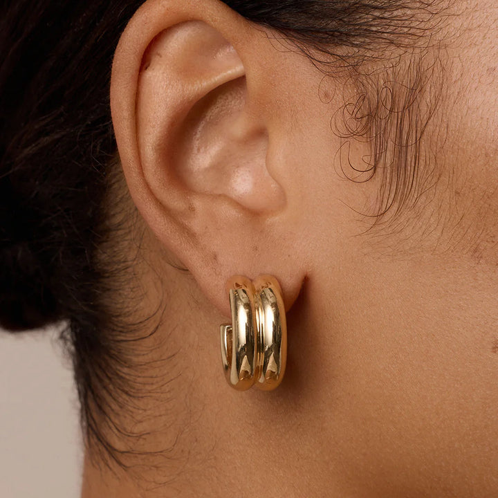 Lou Stacked Hoops - Gold