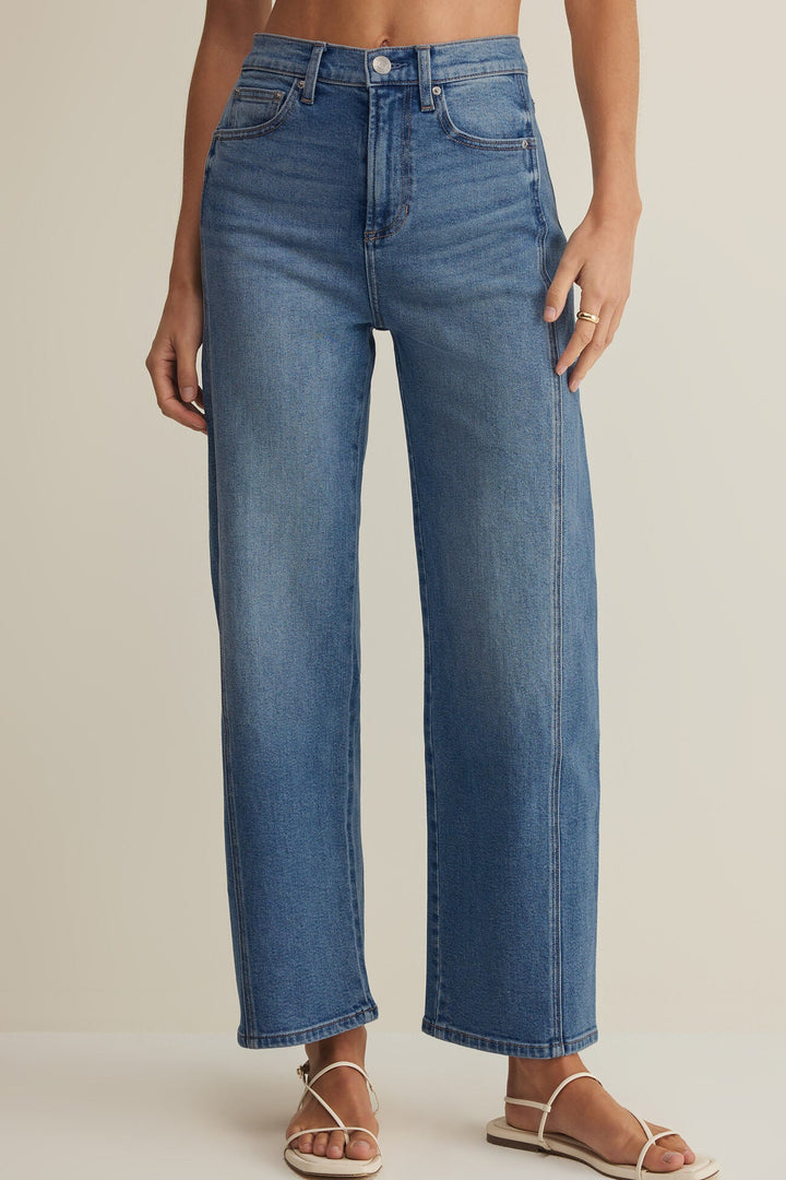 Luna High Rise Bowed Crop - Eternity