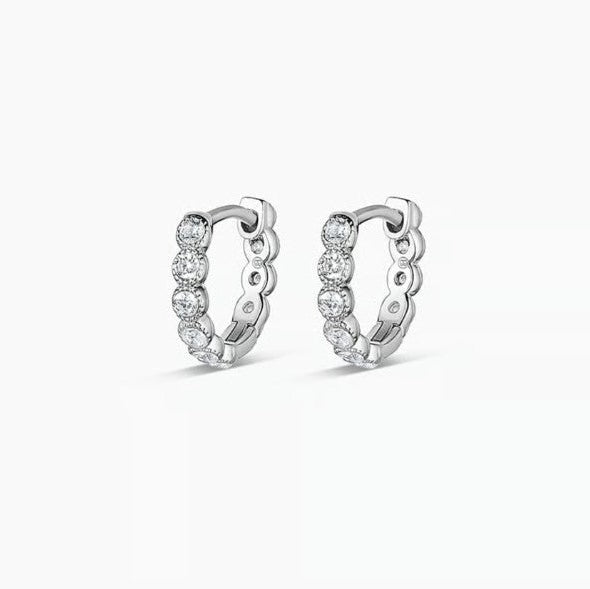 Madison Shimmer Huggies - Silver