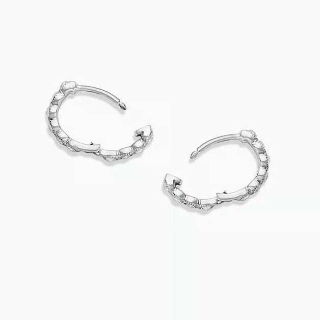 Madison Shimmer Huggies - Silver