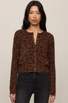 Medina Leopard Cardigan - Burnt Umber