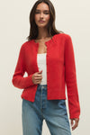 Medina Rib Cardigan - Red Lotus