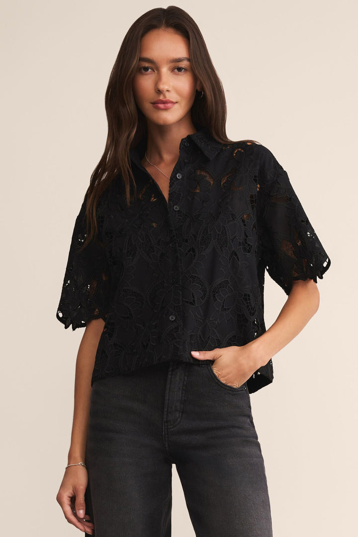 Midnight Lace Top - Black
