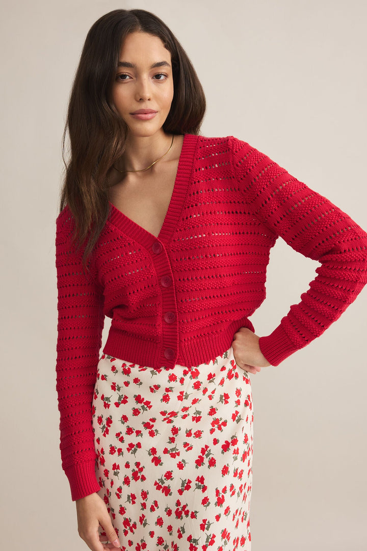 Romance Cardigan - Cherry