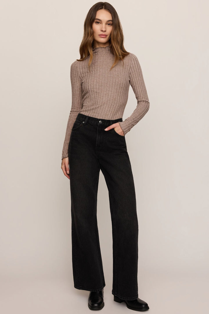 Hattie Long Sleeve Top - Heather Ash