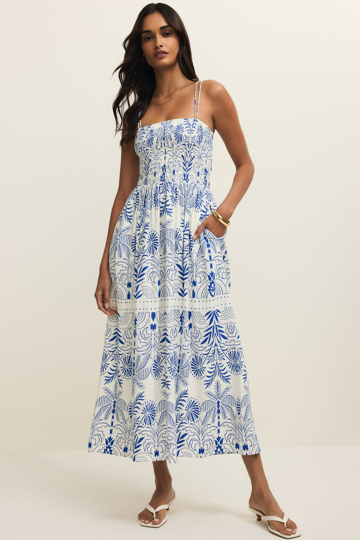 Paros Palm Maxi Dress